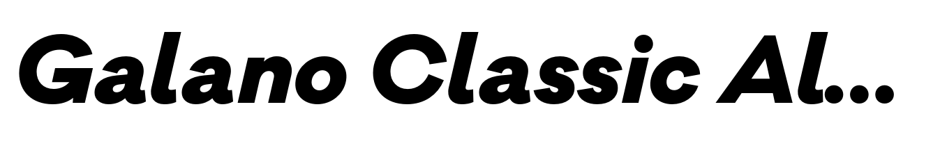 Galano Classic Alt Extra Bold Italic